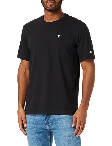 Logo stampato Champion Legacy Champion Basics - S-S Crewneck T-Shirt, Nero, M Uomo FW23