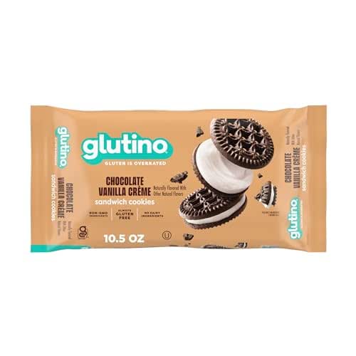 GLUTINO Chocolate Vanilla Creme Cookies, 10.5 oz