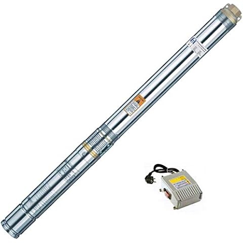 Agora-Tec® AT- 3" Brunnenpumpe 550W mit 30 m Kabel Edelstahl-Tiefbrunnenpumpe mit max: 7,9 bar, 3200l/h Cover