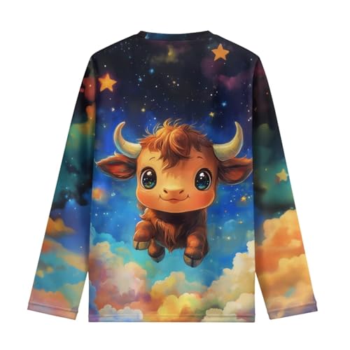 Image of Long Sleeve Shirts for Girls Winter Tops 3-16t Cartoon T Shirts for Fall Clothes