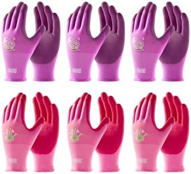 PACIFIC PPE 6 Paar Gartenhandschuhe für Damen, Ultra-Grip Arbeitshandschuhe | Rutschfestes Latex, Atmungsaktiv, Strapazierfähig, Gartenarbeit, Angeln, Camping, Heimwerken, Outdoor,