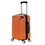 Rockland London Hardside Spinner Wheel Luggage, Orange, Carry-On 20-Inch - Image 4