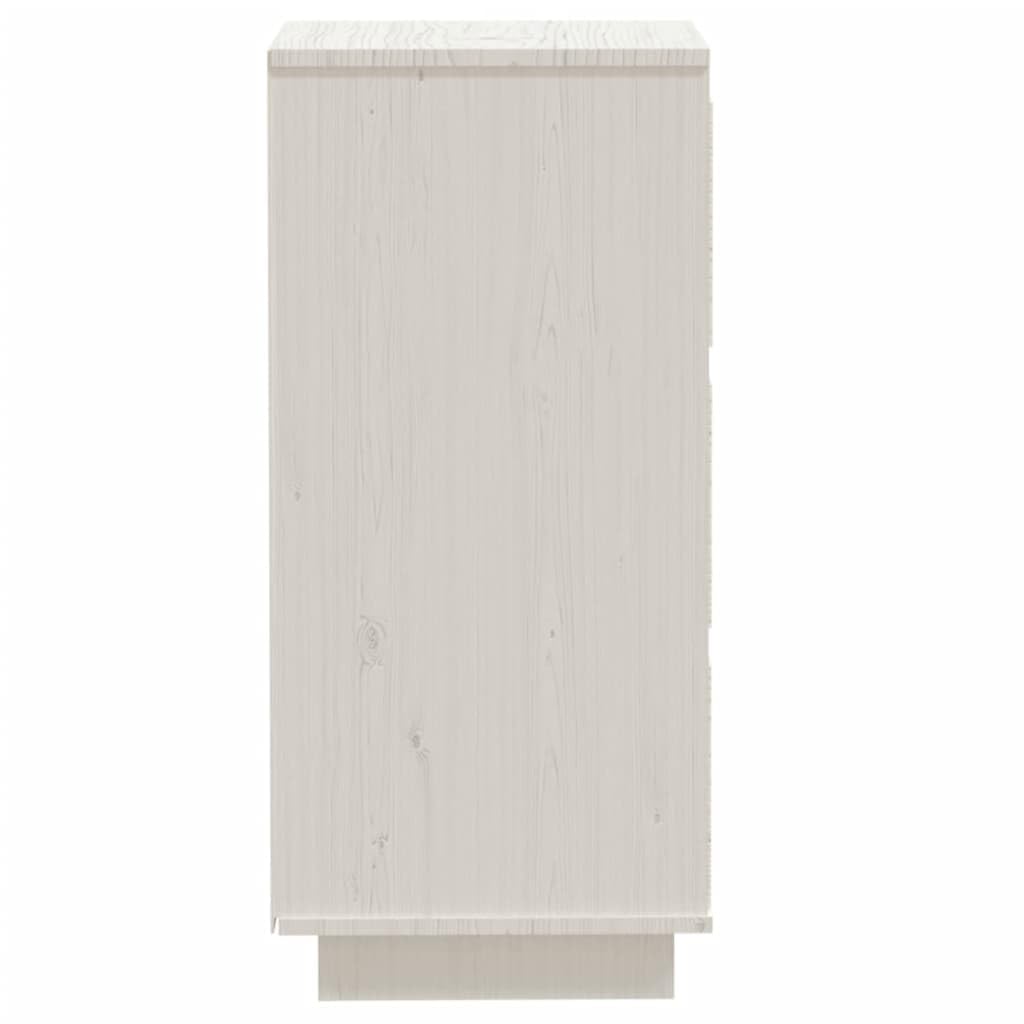 vidaXL 2X Buffets Armoires de Rangement Organisateurs de Maison Meubles de Rangement Armoires de Salon Blanc 32x34x75 cm Bois Massif de Pin