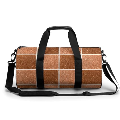 Sac de voyage marron à carreaux pour vos week-ends de camping