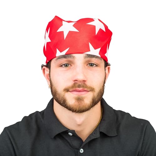 Macho Man Star Printed Costume Bandana (Red)