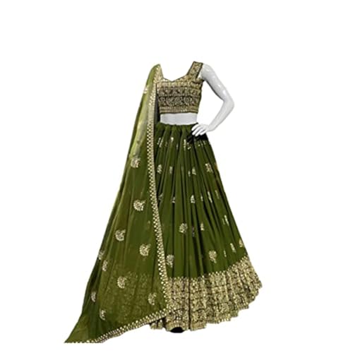 Image of DhrishafashionWOMEN'S Georgette Semi-Stiched lehnga (SF-ver12no Purple1 Free Size)