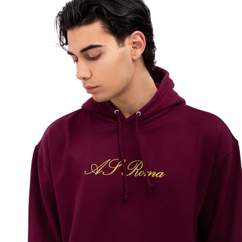 Sudadera con capucha AS Roma roja de adulto sudadera deportiva unisex ropa de fútbol 5
