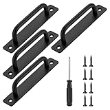 FACILE À INSTALLER : Les poignées de portes coulissantes sont équipées de vis et de tournevis, ce qui rend l'installation plus pratique. Il suffit d'utiliser une mèche appropriée pour percer deux trous dans le panneau de la porte et serrer les vis, ce qui est très pratique.