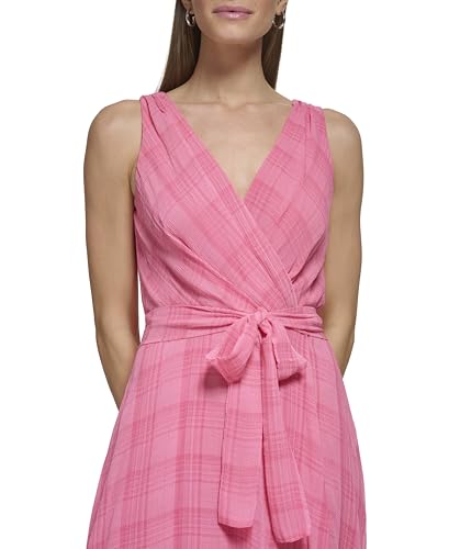 Image of Tommy Hilfiger Women's V-Neck Self Tie Midi Dress