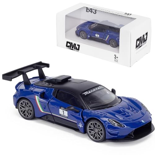 Image of Maserati GT2 1:43 Scale Die-Cast Model Car - Blue | Detailed Collectors Edition Diecast | Official Licensed Product