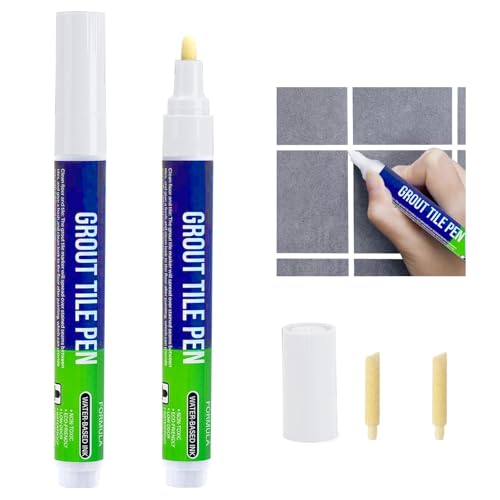 Caelura 2 Stück Fugenstift Weiß, Fugenweißstift mit...