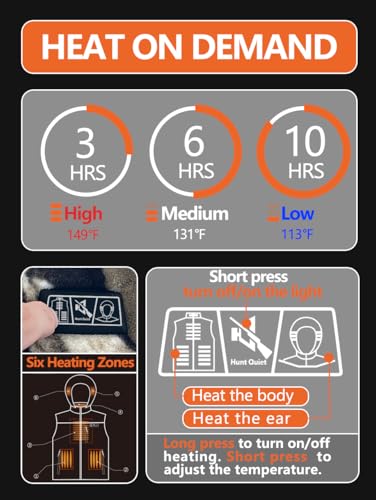 Men’s Heated Vest with Power Bank, Rechargeable Vest for Hunting (Next Camo G2, Size M-XXL)3