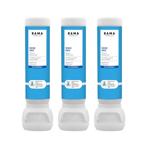 BAMA Desodorante de Calzado Spray Azul - Neutralizador para Pies Con Mal Olor - Set de Pulverizador de Zapatos - 3x 100 ml