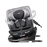 Cozy N Safe Galaxy i-Size 360 Rotating Car Seat 40-150cm, ISOFix & Top Tether, Extended Rear & Forward Facing, 5 Recline Positions, Side Impact Protection, Birth to 12 Years (Black/Grey)