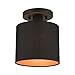 Livex Lighting 45084-04 Sentosa One Light Semi-Flush Mount Ceiling Light Black