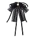 Produktbild Schleifenbrosche mit Strass Fliege mit Brosche Perle Bogen Brosche Pin Vintage Bogen Brosche Pins für Frauen Elegante Fliege für Damen Hochzeit Abschlussfeier Fliege Pin Hemd Accessoires Schwarz