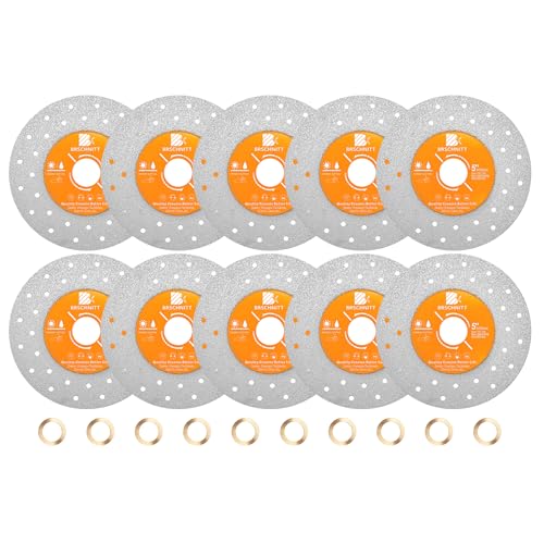 Rock Slab Grinding Disc - 5 inch Glass Cutter Disc (10pcs), Granite Cutting Disc, Diamond Grinder Wheel for Rock Slab, Stone, Tile, Marble, Granite, Glass Diamond Cutting Discs