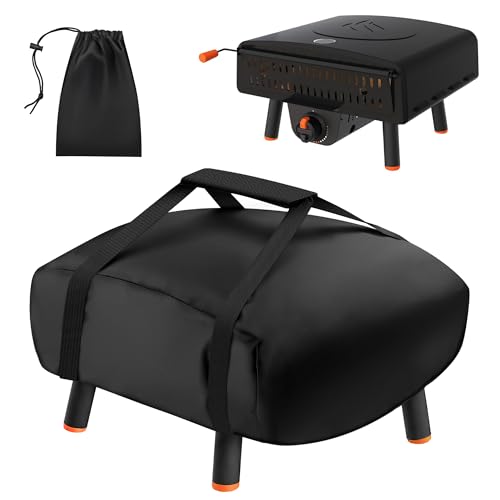 Pizza Oven Cover for Blackstone (Leggero) 2238 2379 5967 Portable Pizza Oven Carry Cover With Storage Bag 600D Waterproof Windproof with Fixation Straps Outdoor Tabletop Pizza Oven Accessories