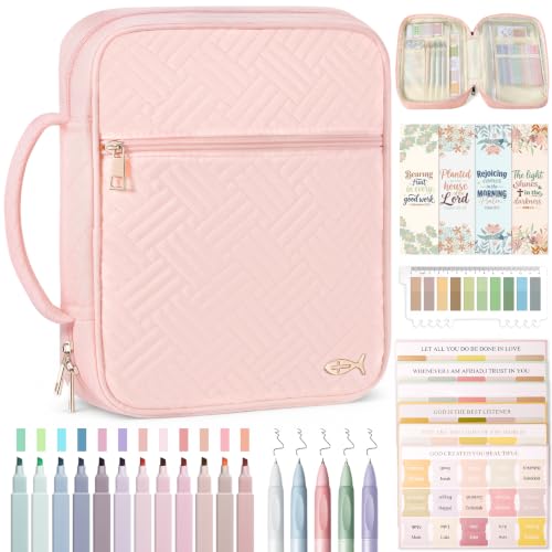 XKDOUS Bible Cover Case for Women, Large Bible Cover with