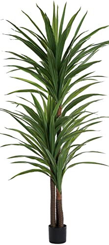 Floworld Dracaena Silk Plant Corn Stalk 6Ft Tall Faux Plants Indoor Large Fake Plants Potted Yucca Tree Tropical Floor Plants Artificial Silk Palm Trees For Home Office Store Decor Housewarming Gift #TOP7
