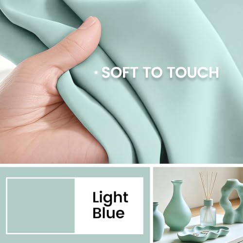 Image of COSVIYA Grommet 100% Aqua Blackout Curtains for Kids Room 84 Inches Length