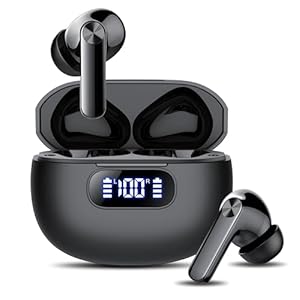 Wireless Earbuds, Bluetooth 5.3 Headphones LED Power Display, 2025 New Wireless Earphones, 4 ENC Noise Cancelling Mic, HiFi Stereo, 48H Playtime Mini Case IP7 Waterproof for Sport Walk