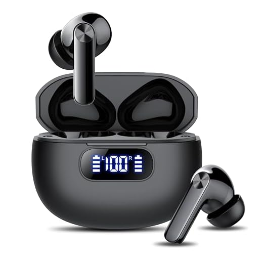 Wireless Earbuds, Bluetooth 5.3 Headphones LED Power Display, 2025 New Wireless Earphones, 4 ENC Noise Cancelling Mic, HiFi Stereo, 48H Playtime Mini Case IP7 Waterproof for Sport Walk