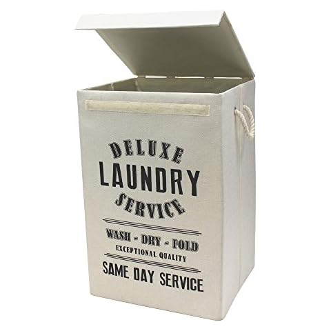 JVL 85 Litre Cream Laundry Hamper Bin Cover