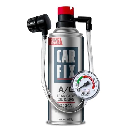 CARFIX, sustituto r134a, Sellador, refrigerante para aire acondicionado de automóviles, equivalente a 660 g, 1 lata, 3 en 1, 235g,