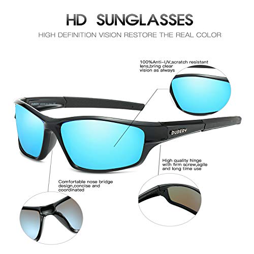 Image of DUBERY Sport Polarized Sunglasses for Men UV Protection Driving Fishing Sun Glasses D620