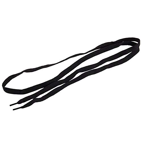 JVSISM Cordones De Zapatos Planos Cordones De Las Botas Para Zapatillas De Training Negro