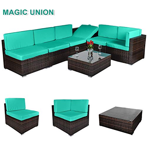 Magic Union Patio Adjustable Wicker Chaise Lounge With Cushions Sets Of 2 Buy Online In Oman At Desertcart