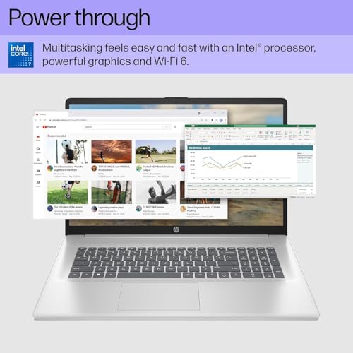 Image of HP 17 inch Touchscreen Laptop (17.3 inch HD+, Intel 10-Core i7 150U (> Ultra 5 125U), 32GB RAM, 1TB SSD) for Business, Home, Students, Narrow Bezel, Webcam, Fast Charge, Wi-Fi 6, Win 11 Home w /Copilot