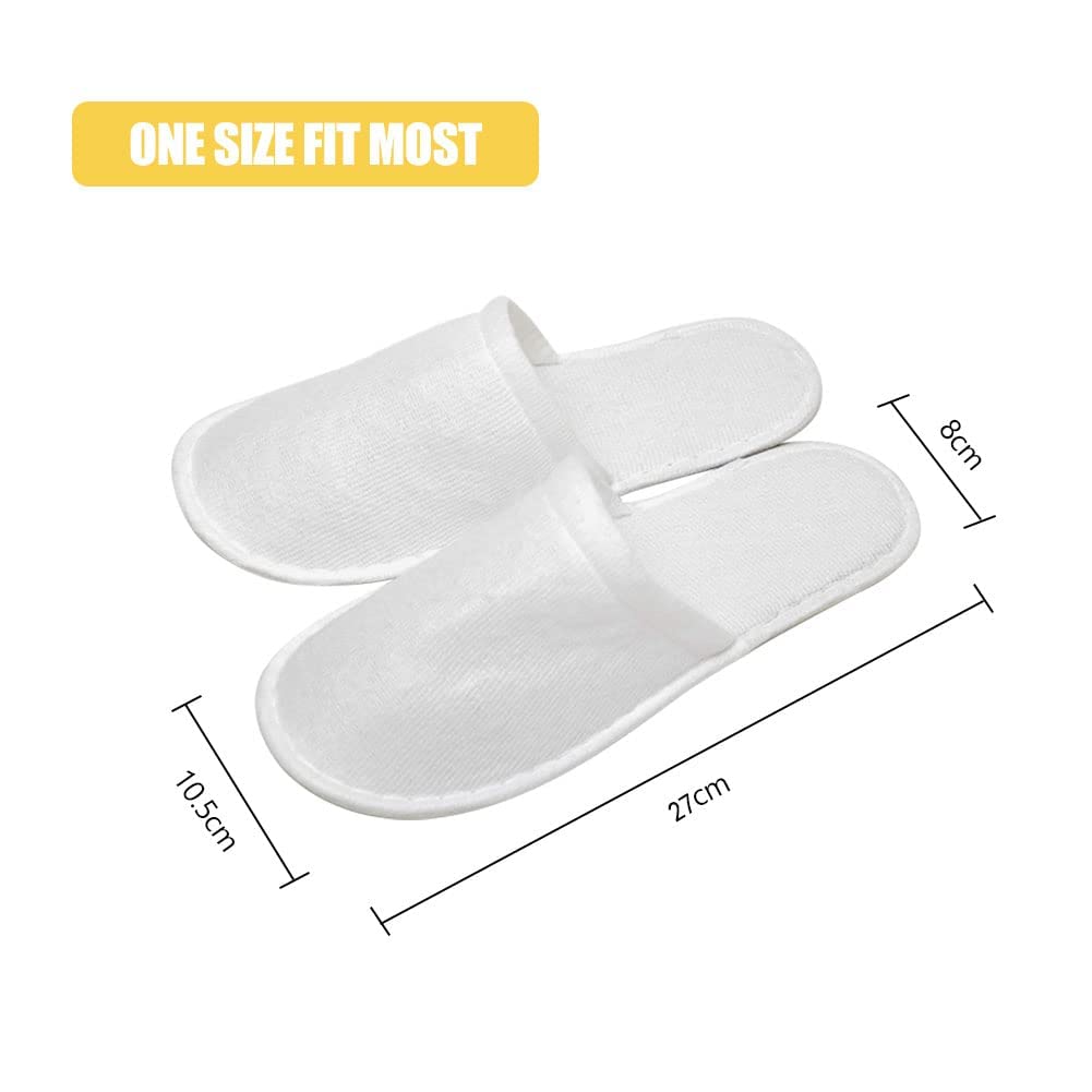 Pantofole Usa e Getta Antiscivolo, Pantofole Chiuse, Pantofole in Spugna Premium, Ciabatte Monouso per Hotel, Spa, casa, viaggi, unisex, lavabili, misura universale, 2 paia