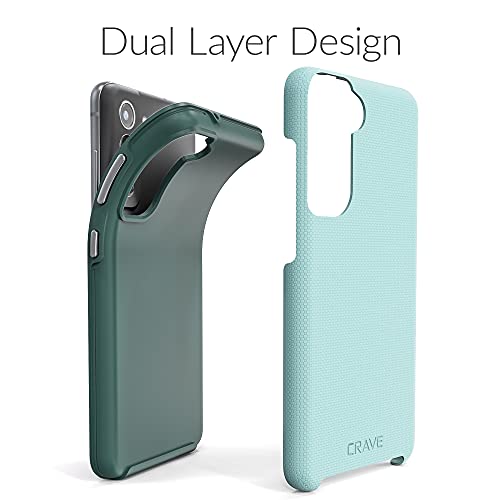 Image of Crave for Galaxy S21 FE Case, Shockproof Protection Dual Layer for Samsung Galaxy S21 FE 5G (6.4 inch) - Aqua