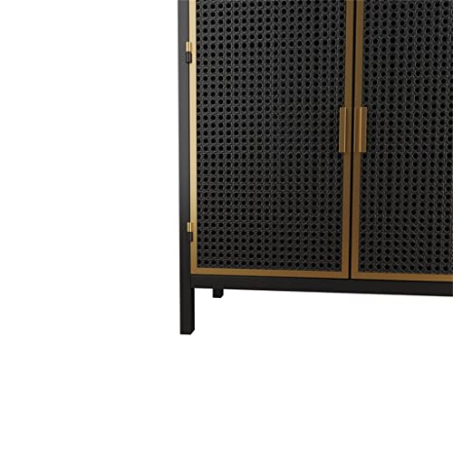 Tkfdc 47.64" Wide 2 Door Sideboard With 3 Top Drawers, Freestanding Sideboard Storage Entryway Floor Cabinet #TOP6