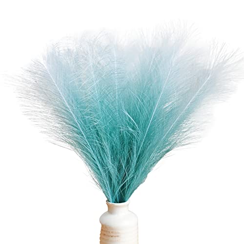 ONLY ART 20pcs Gradient Green Silk Pampas Grass