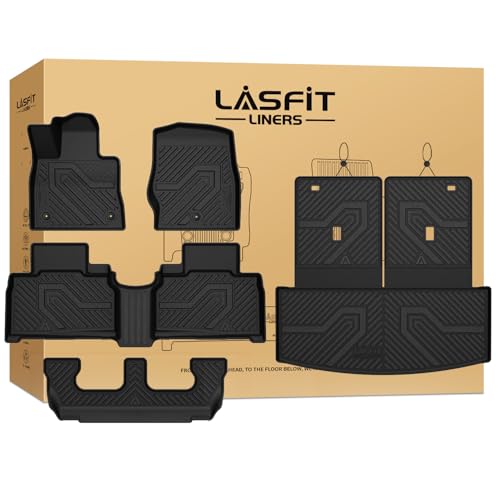 Image of LASFIT Floor Mats for Ford Explorer 2020-2026 2027 7 Seats with Cargo Liner