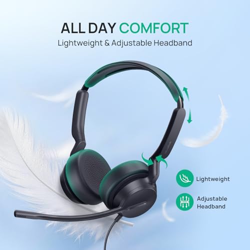 Image of Yealink UH42 SE Wired Headset, USB-A /C & 3.5mm,in-Line Controls, On-Ear