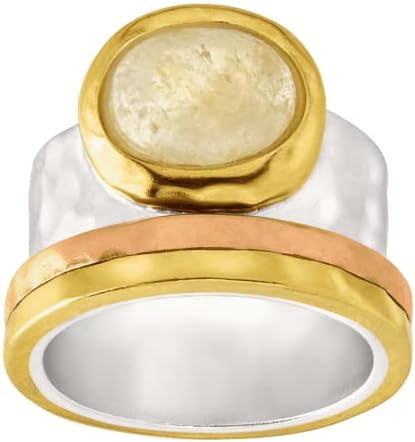 Silpada 'Metallic Mix' Natural Citrine Ring in Sterling Silver, Brass, & Copper, Size 9, Size 9