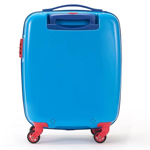 Image of American Tourister Smurfs 53 CM Small Suitcase with Combination Non TSA Lock & 4 Wheels Hard-Sided PC Cabin Luggage /Trolley Bag for Travel /Luggage Bag with Spinner Wheels for Travel- Blue /Red