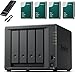 Synology DS925+ NAS-Server-Bundle 4 Schächte (8 GB RAM, 32 TB HDD) – 4 x 8 TB Synology NAS HDDs, Hochleistungs-Desktop-Netzw... – Inklusive externer 512 GB SSD für Backup