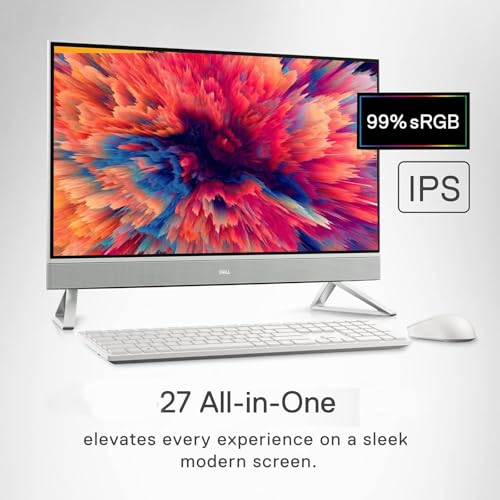 Image of Dell All-in-One Desktop, 27 inch FHD Touchscreen Display(1920x1080), Intel Core 7-150U GPU(up to 5.4 GHz), NVIDIA GeForce MX570A GDDR6, Win 11 Pro (32GB RAM, 2TB SSD)