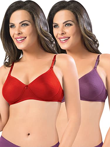 Image of SONARI Women's Non-Padded T-Shirt Bra | Wire-Free, Medium Coverage, Comfortable Polyester-Cotton Blend Fabric | Adjustable Straps, Ideal for Sports Catwalk