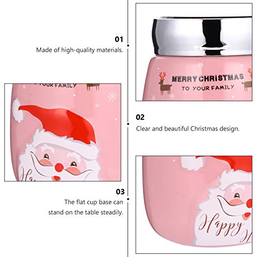 Canecas de café de Natal Cabilock com tampa Presentes de Natal Caneca de café de Natal para mulheres