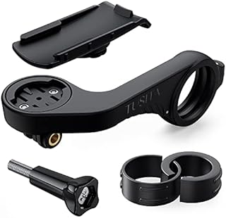 TUSITA Rozszerzony Przód Uchwyt Rowerowy Kompatybilny z Garmin Urządzeniami Ręcznymi, Edge GPS Computer - Kierownica Rowerowa 25,4mm 31,8mm