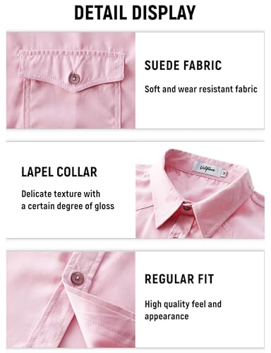 VATPAVE Mens Western Cowboy Shirts Button Up Shirts Long Sleeve Work Shirts for Men with Two Pockets4