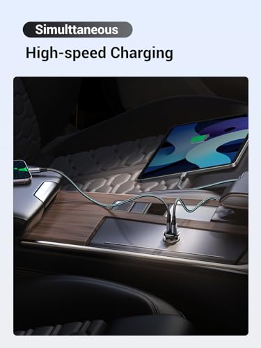 Image of UGREEN 30W USB C Car Charger, Dual Port Cigarette Lighter Adapter