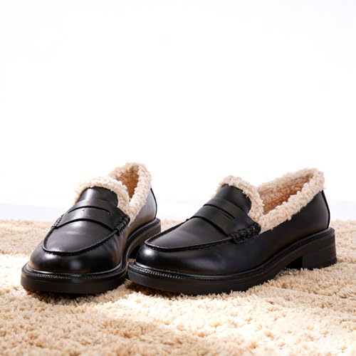 Image of Loafers for Women, Classic Penny Slip On Flat Dress Shoes