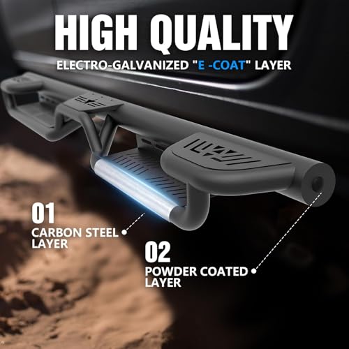 Estribos Laterales con Tres Peldaños para Dodge Ram Crew Cab miniatura 4